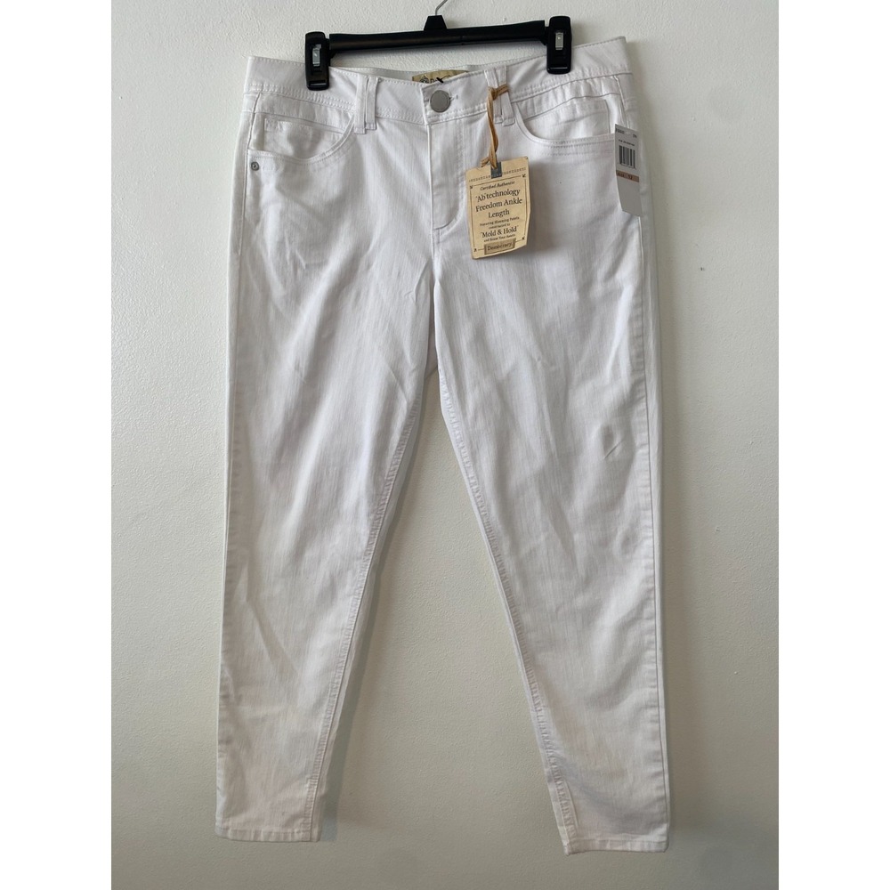 Democracy Ab Solution Freedom Ankle Length Jeans Women's Sz 12 White NWT